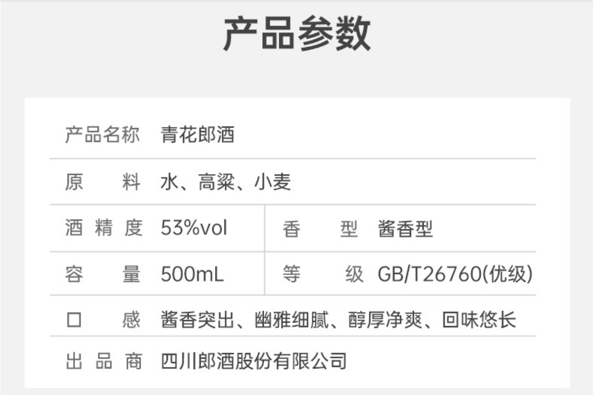 青花郎53度酱香型白酒500ml*2瓶 品味舍得酒礼盒600ml*2瓶浓香型