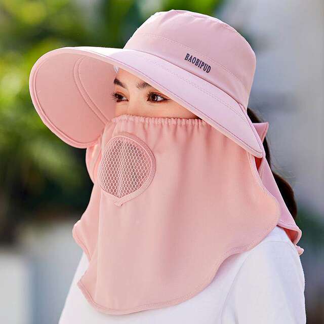 Breathable sun protection UV tea picking hat