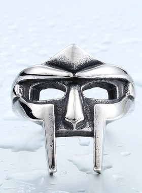 Classic Retro MF DOOM Mask Rings For Men Gladiator Punk Styl