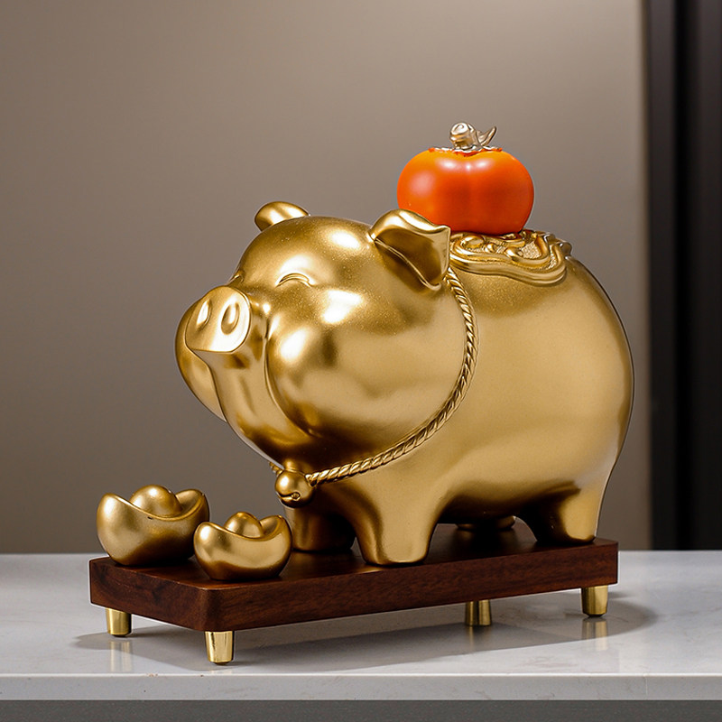 诸事大吉猪摆件存钱罐招财猪吉祥物客厅装饰品家居乔迁礼物新居,淘宝优惠券,粉丝福利购,淘宝优惠卷