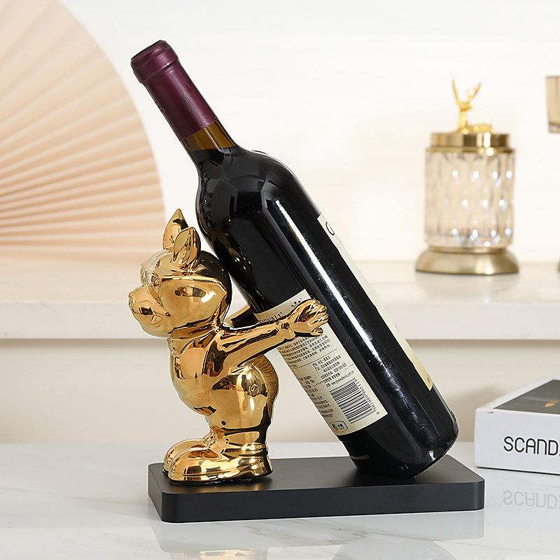 沛纳丽陶瓷红酒架装饰品客厅乔迁礼物轻奢餐边柜兔子酒托酒柜摆件,淘宝优惠券,粉丝福利购,淘宝优惠卷