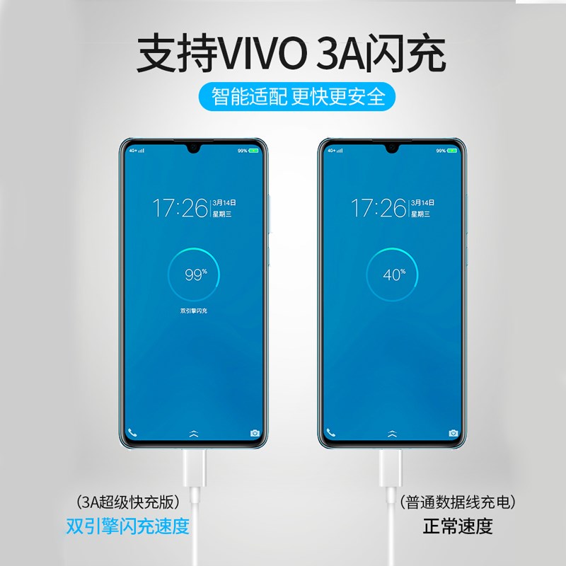 适用vivox30x50数据线快充vox手机充电线器voviX27原装viov0闪充 - 图1