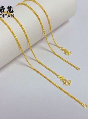 针式金强项链金项链链电镀肖邦24k女字k铜链调节O保色沙可镀