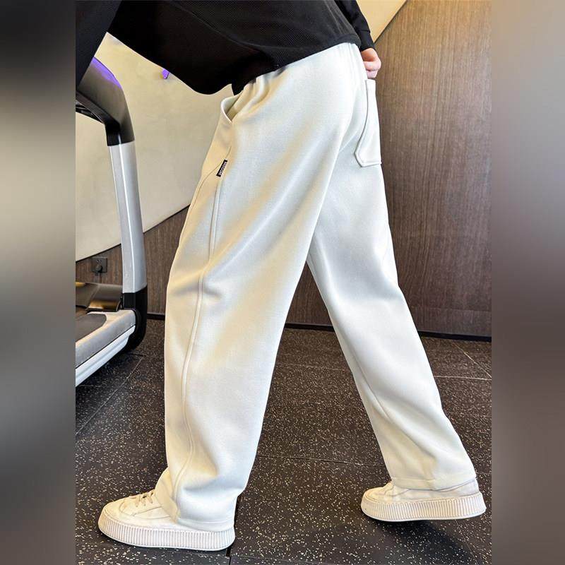 潮牌直筒运动厚棉裤男士秋冬季2026新款高级感加绒加厚潮流休闲裤,淘宝优惠券,粉丝福利购,淘宝优惠卷