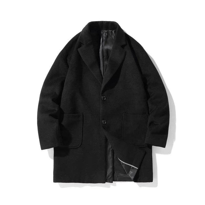 高端毛呢大衣外套男士中长款春秋冬季高级感加绒加厚风衣呢子男款,淘宝优惠券,粉丝福利购,淘宝优惠卷