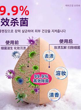 【韩国の热卖同款】化妆刷清洁皂洗粉扑清洗剂便携多肉葡萄去污皂