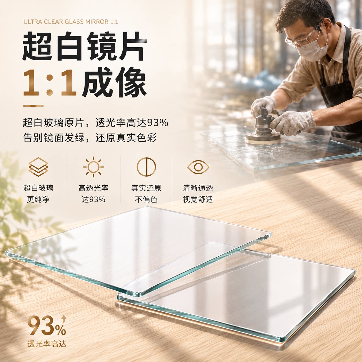 超白玻智能浴室镜带灯卫浴镜挂墙家用卫生间镜厕所洗手台除雾镜子