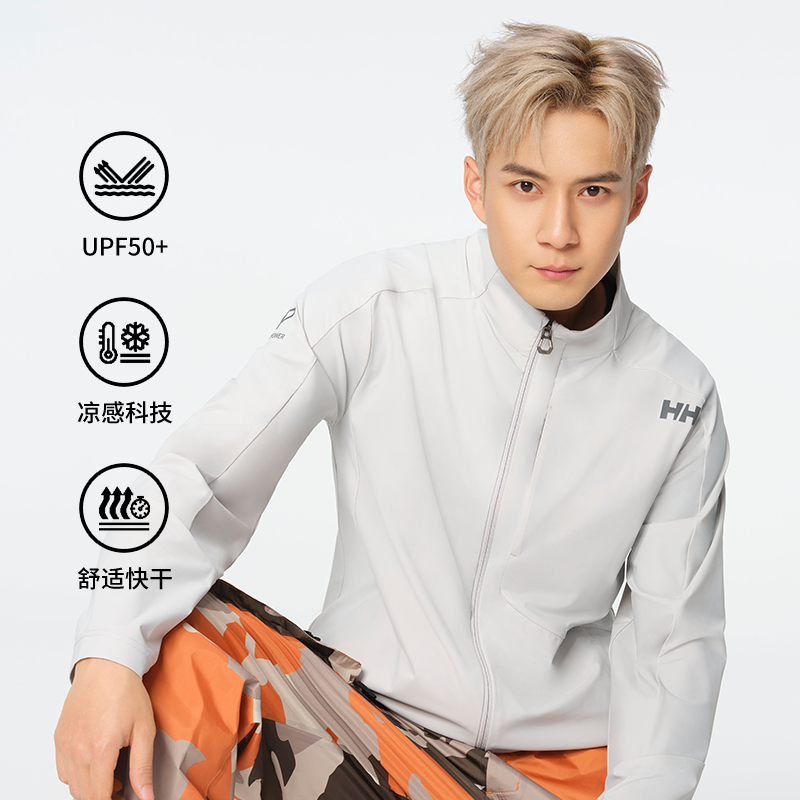 [韩东君同款]HELLY HANSEN/HH男UPF50+快干清爽防晒衣HP FOIL系列 - 图0