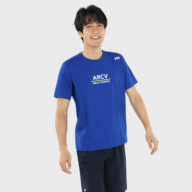 HELLY HANSEN/HH男士UPF50+夏防晒凉感速干印花短袖T恤衫ARCV系列 - 图0