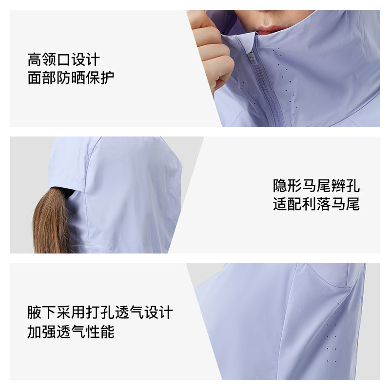 HELLY HANSEN/HH24夏新女高倍防晒UPF100+轻盈透气凉感追光防晒衣 - 图3