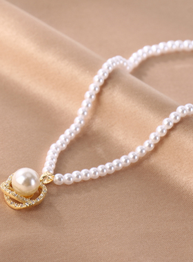 高亮小米珠珍珠项链女2026年新款