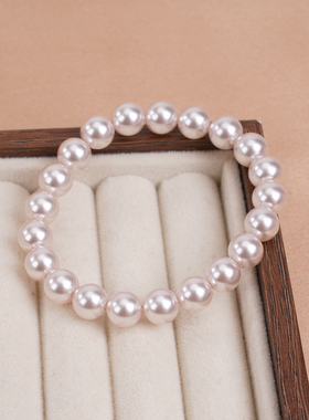 施家粉珠珍珠手链女款2026新款