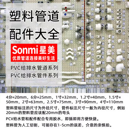 PVC大小头变径接头异径同心水管道直接烟管 变 110 75 90 50 32 - 图2