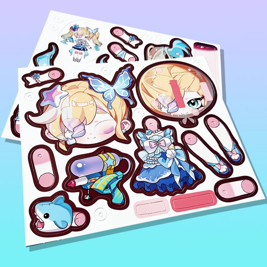 逃出惊魂夜可动纸片人免剪裁蛋仔派对立体可动人偶儿童手工套装 - 图3