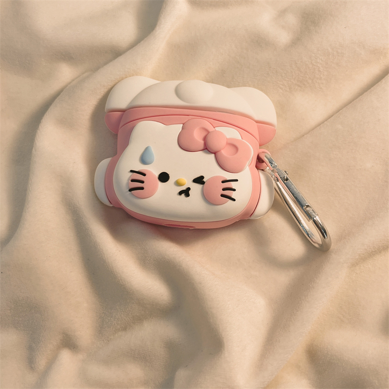 HelloKitty熊猫适用airpodspro2代保护套苹果耳机保护壳airpods3无线蓝牙耳机套airpod1/2代情侣硅胶软耳机壳 - 图0