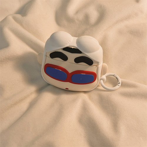 卡通搞怪蜡笔小新适用airpodspro2代保护套苹果耳机保护壳airpods3无线蓝牙耳机套airpod1/2代趣味硅胶耳机壳 - 图3
