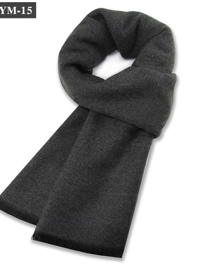 Men's wool blend plaid scarf, men's winter warm plaid scarf