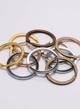 DIY flat ring aperture accessories electroplated keychain 2