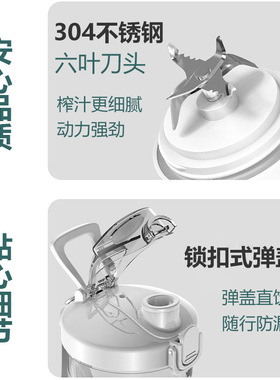 New 600ml Large Capacity Juicer Cup Charging Convenient Mul