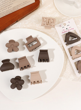 Korean version coffee colored three piece hair clip set, wi