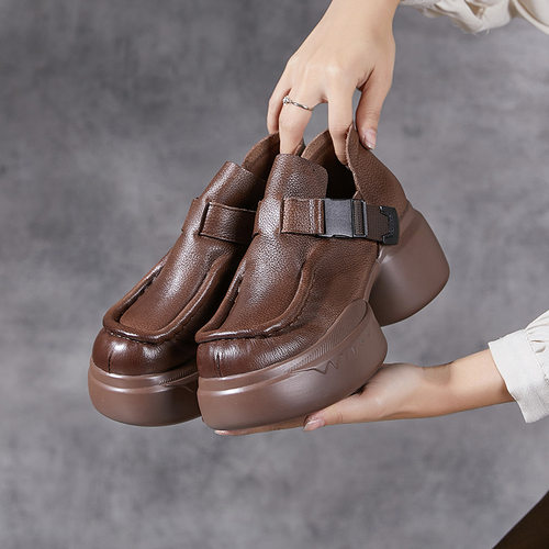 Platinum Di Si small leather shoes for women in spring and - 图1