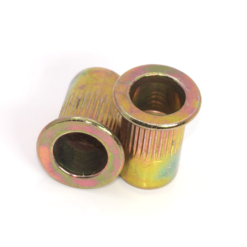 镀彩锌平头拉铆螺母竖纹拉卯螺丝帽铆螺母M3M4M5M6M8M10M12 - 图2