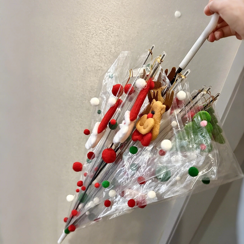 圣诞雨伞创意氛围感拍照道具手工diy材料包室内场景布置圣诞装饰 - 图2