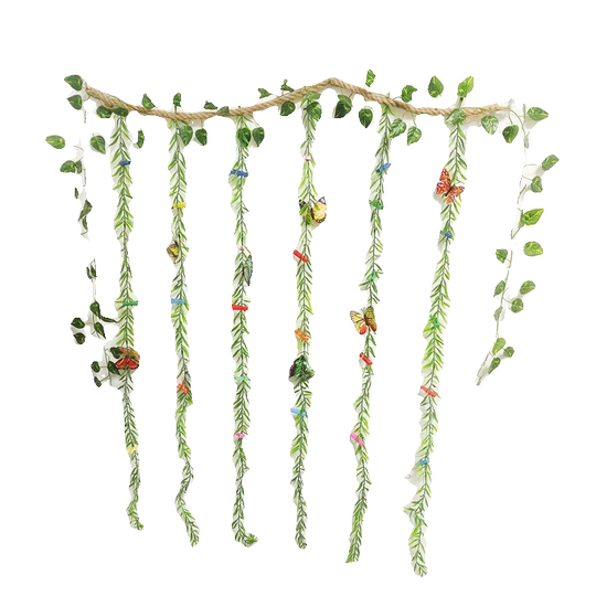 Photo wall wall decoration self-adhesive creative hemp rope clip simulated tree rattan simple wall scenery environmental creation without punching