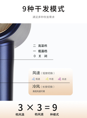 2亿负离子护发大风量轻松造型