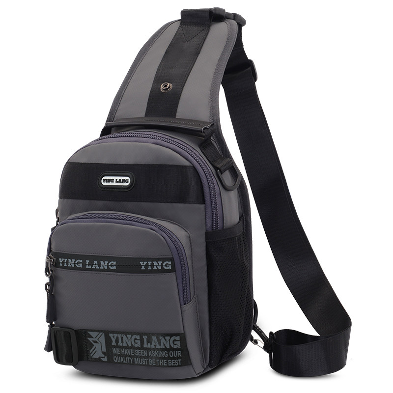 新款韩版男士胸包多功能单肩双肩包 鹰朗男士包袋