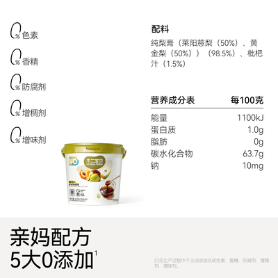 品质秋梨膏！支持各种成份检测，赠试喝1条