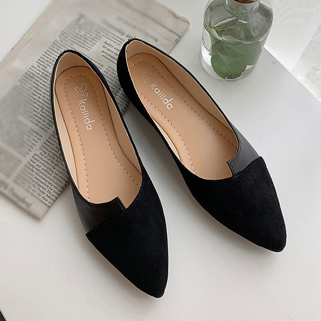 推荐2020 New Flat Shoes Women Sweet Flats Shallow Women Boat-图1