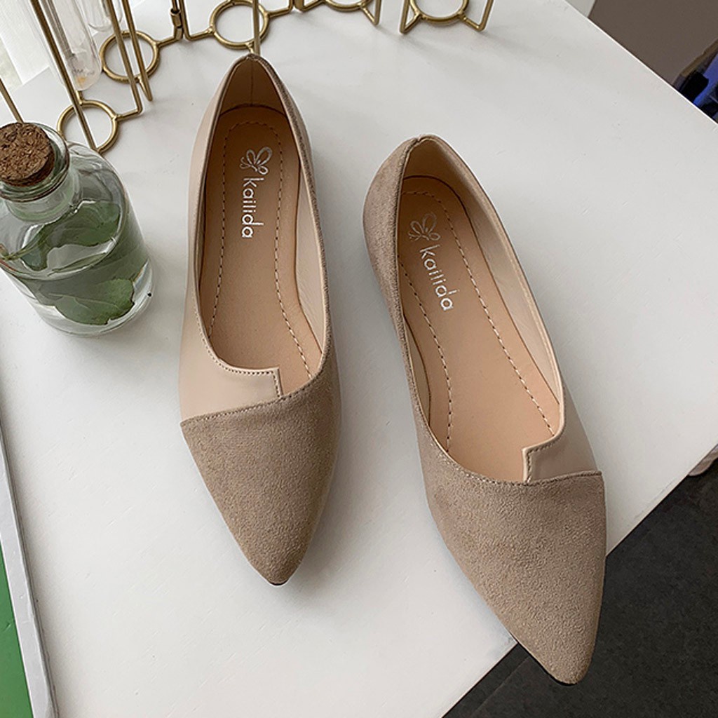 推荐2020 New Flat Shoes Women Sweet Flats Shallow Women Boat-图3