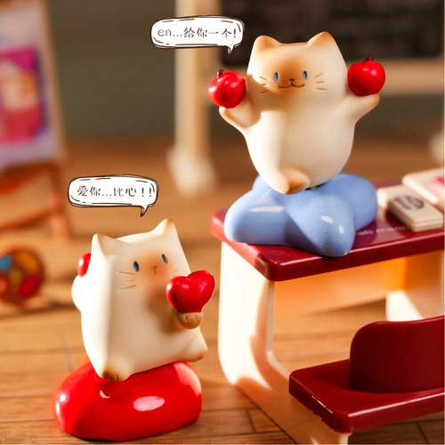 正品猫猫PAL乐无忧转转盲盒摆件旋转玩偶暹罗创意网红生日礼物女 - 图1