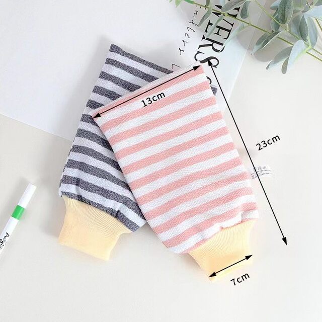 Bath towel, back rub artifact, bath towel gloves, powerful male and female pain-free household back mud poke gray Northeast bath towel