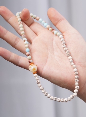 双圈小猫爪寿山石装饰搭配菩提