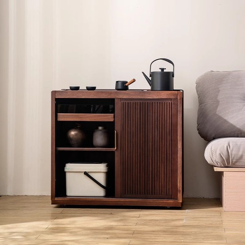 缅甸黑胡桃木茶水柜移动茶台烧水壶一体茶吧机小户型茶桌沙发边柜,淘宝优惠券,粉丝福利购,淘宝优惠卷