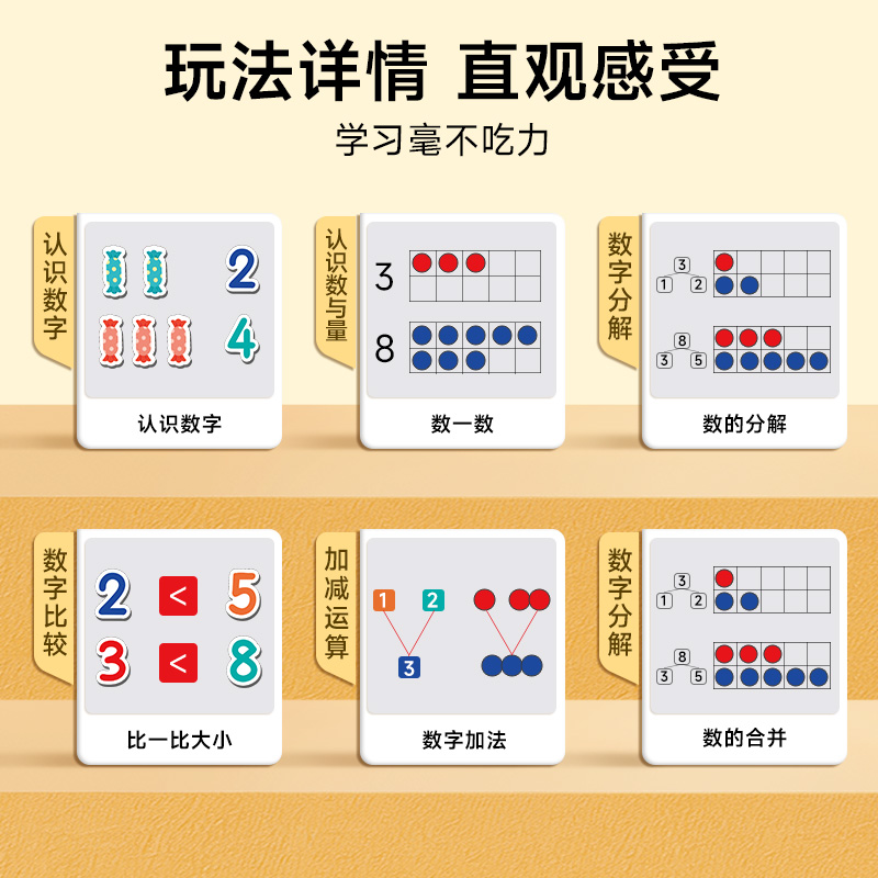 时光学磁性二合一加减法数学教具幼儿数感启蒙凑十法20以内演示器