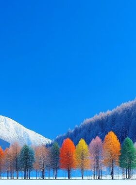 蓝色湖水山水风景海报贴画客厅卧室出租屋宿舍墙贴自粘防水遮瑕
