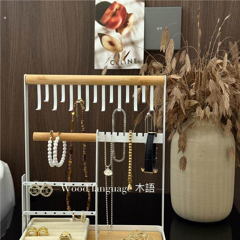 Japanese iron jewelry hanger entrance key high-end exquisite jewelry rack necklace earrings ring storage display rack