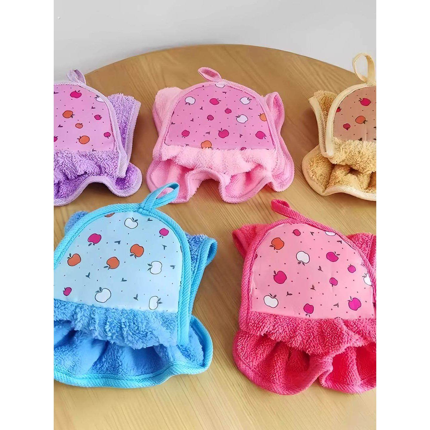 厨房擦手巾挂式可爱毛巾抹布可吸水家用卫生间加厚手布手帕珊瑚绒,淘宝优惠券,粉丝福利购,淘宝优惠卷