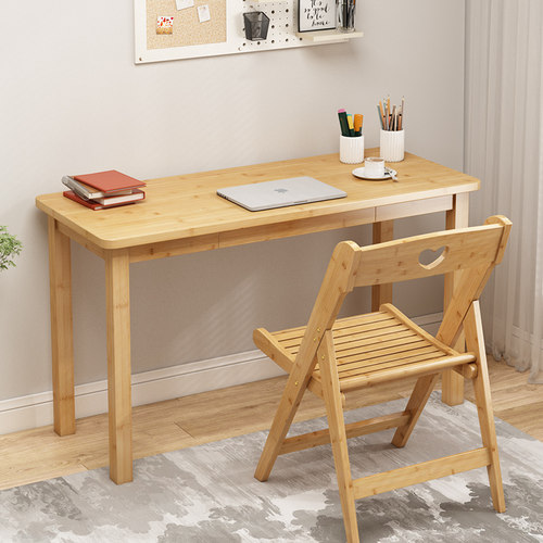 楠竹茶桌电脑作业炕几长方形榻榻米客厅实木小方桌沙发边几写字台 - 图1