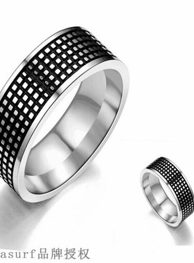 European and American fashion new titanium steel mens ring