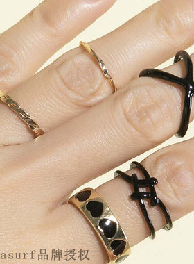 European and American simple high-grade metal opening ring