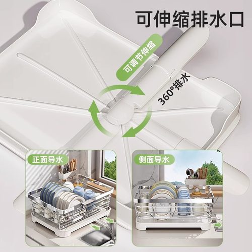 碗碟收纳架304不锈钢厨房置物架水槽台面放碗筷盘沥水篮沥水碗架 - 图3