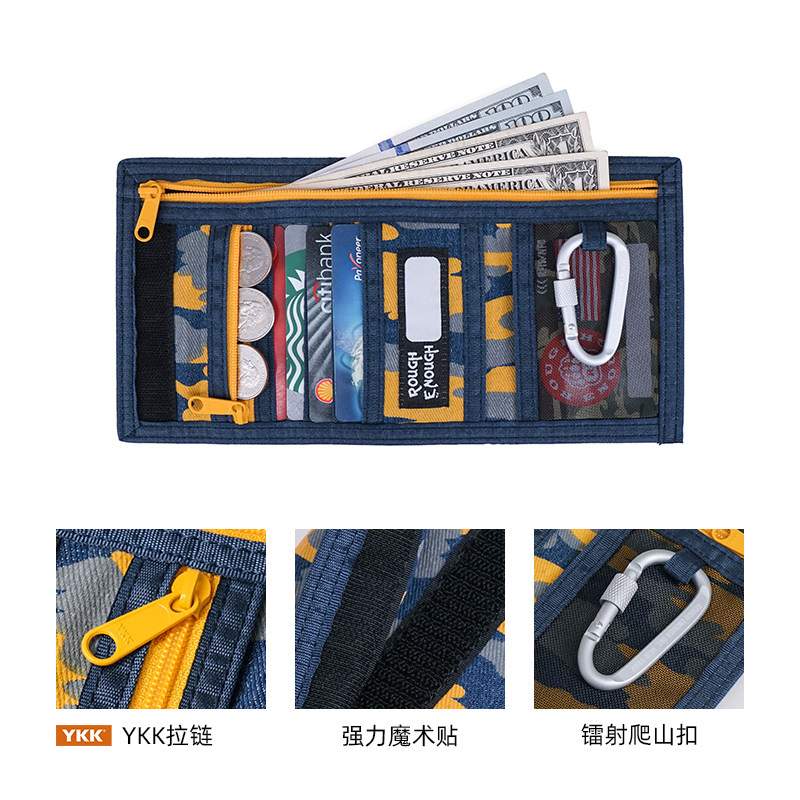 rgh帆布钱包潮牌短款三折卡包挂绳 RGH钱包