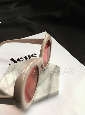 简约个性椭圆形状板材墨镜