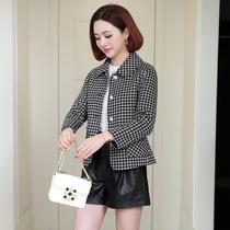 The Korean version of the Thousand Birds style Short Suit Fur Coats Women Casual Wind small Masculine Fashion Temperament Sweatshirt Blouse