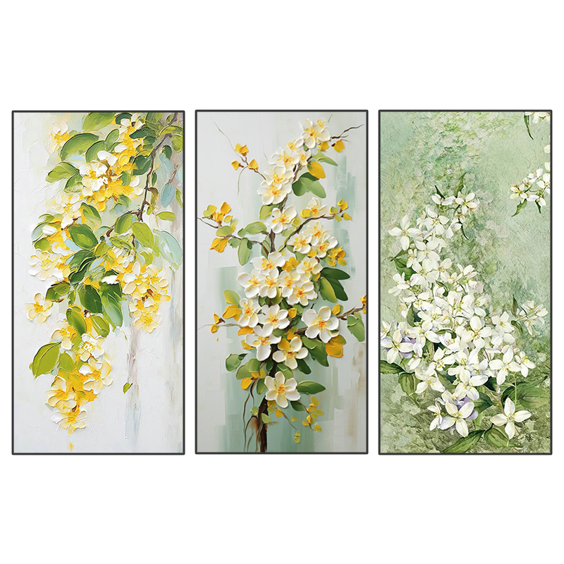 diy数字油画手绘手工填色客厅玄关大尺寸花卉2025新款装饰油彩画 - 图2