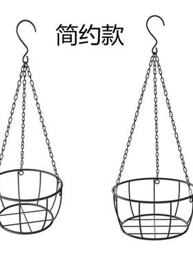 简约铁艺吊篮花盆架吊悬挂架多肉挂花篮绿2025跨境萝兰花盆悬挂式